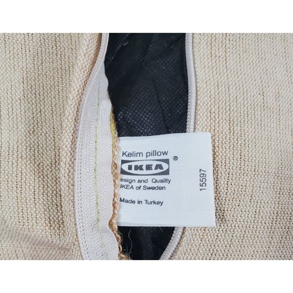 IKEA Vintage Inspired Kilim Throw Pillow 16"x16" Square Handmade In Turkey - Picture 3 of 8